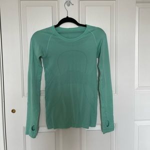 Lululemon Teal Swiftly Tech Long Sleeve Top Size 2✨